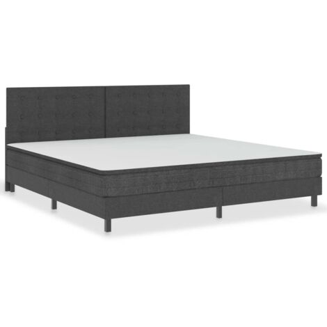 Sommier tapissier - Sommier pour Adulte et Enfant - Gris foncé Tissu 200x200 cm BV958831 - BonneVie