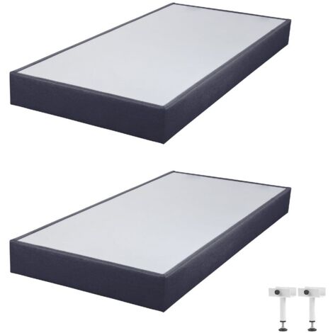 Sommier tapissier SP18 Volcan 2x80x200 Lattes bois massif - H.18 cm - Made in France