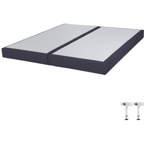 Sommier tapissier SR15 Volcan 2x80x200 Lattes bois massif - H.15 cm - Made in France