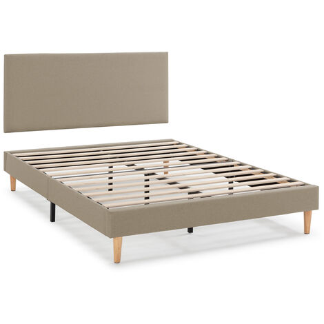 Sommier + tête de lit Aura 160x200 cm Beige, hauteur 30 cm
