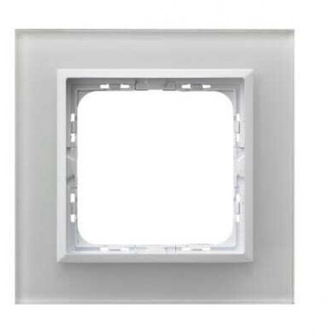 SONATA VETRO BIANCO SPESSORE 4MM 1-CROCE CORNICE BIANCA