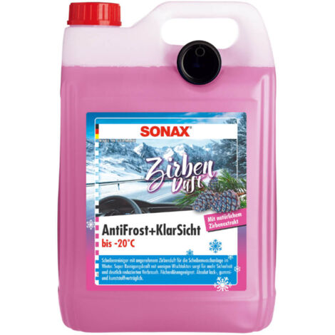 SONAX AntiFrost plus Klarsicht bis -20 C° Zirbe 5 l Scheiben Frostschutz