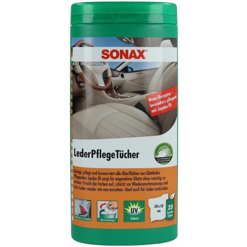 Le Sanitaire - Sonax Boîte de lingettes pour cuir 25 pièces