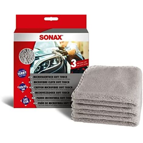 Sonax MikrofaserTrockentuch soft touch 40x40cm 3 Stück Poliertuch
