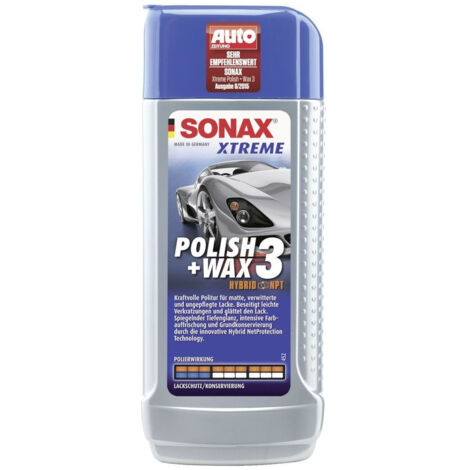 Sonax SN 1837503 Cires a Polir 202.100 Xtreme Polis et Wax NR3, 250 ml (Par 6)