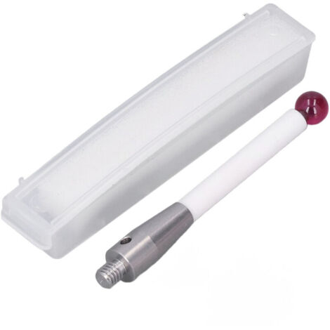 Sonda CMM a sfera in ceramica da 6 mm con stelo in acciaio inossidabile e ceramica, filettatura standard M4, design dritto da 50 mm, per macchine utensili a tre pezzi.