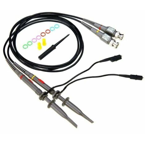 Sonda de osciloscopio P6100 de 100 MHz con kit completo de cables de prueba de BNC a minigrabber