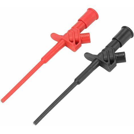 Sonda de prueba - BR-Vie Clip de prueba flexible de alto voltaje 2 piezas Profesional, aislado rápido, rojo y negro
