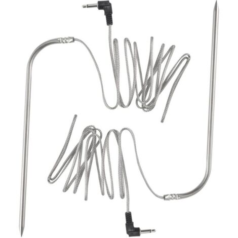 Sonda de temperatura de alta temperatura para carne, repuesto para parrillas de pellets y ahumadores, compatible con parrillas Pit Grills, juego de 2 piezas impermeables para barbacoa.