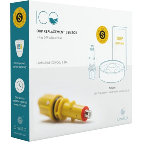 Sonda Sensore Plug & Play ORO GOLD - ORP / REDOX / SALE per Isolotto Tecnologico Ondilo ICO - Rilevatore Parametri Ph + Cloro + Sale + Bromo + Temperatura Acqua Piscina + Kit Calibrazione