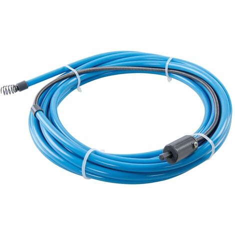 Sonda spirale per pulizia tubi azionata da trapano 6 mm x 7 m
