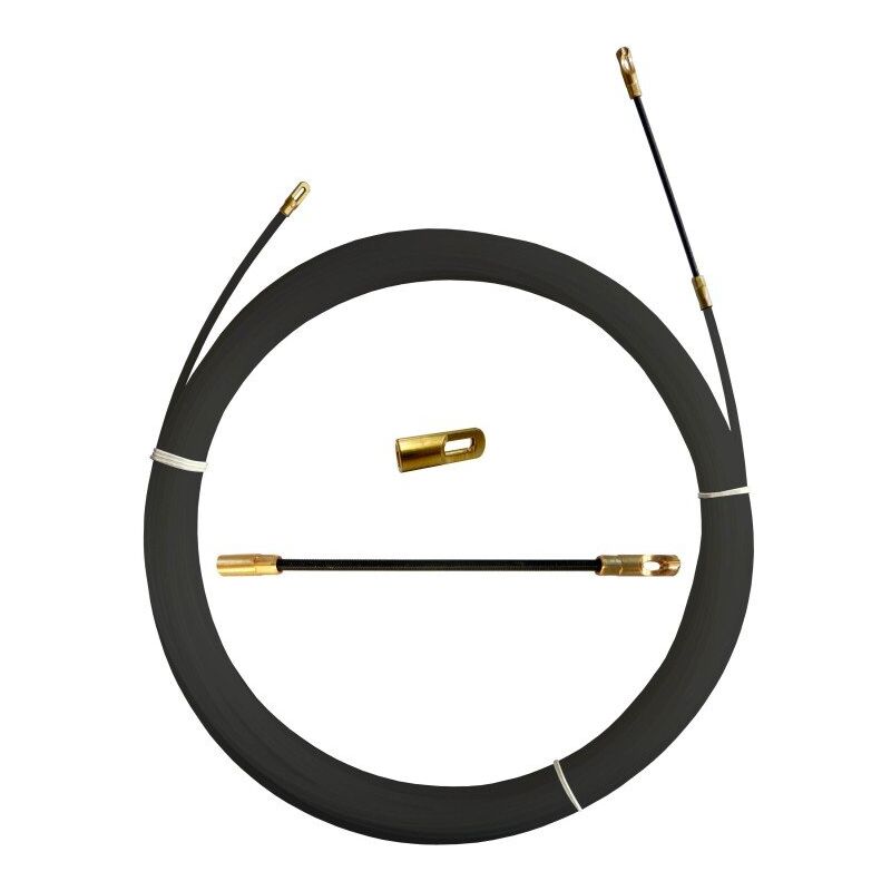 Sonda tiracavi in nylon, Ø4mm, 5 metri, con terminali fissi, nera - Velamp SYB4-005