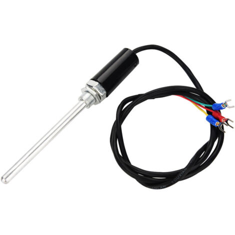 Sonde de température à thermocouple de type PT100 avec câble en acier inoxydable (100 mm)