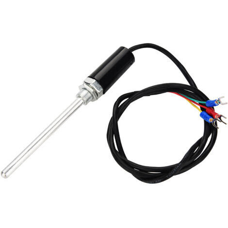 Sonde de température à thermocouple de type PT100 avec câble en acier inoxydable (100 mm)