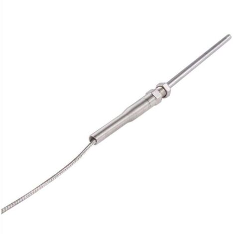 Sonde de Température Pt100 RTD Acier Câble 2M 98mm 3 Fils -50 à 400 °C