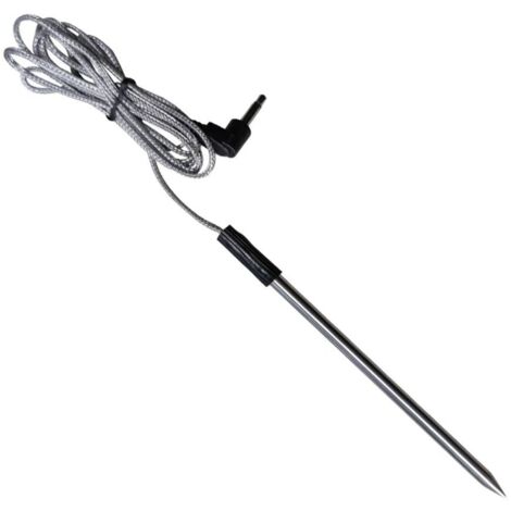 Sonde de Température PT1000 de Rechange pour Fumeur Oklahoma Joe's - Longueur Câble 1250mm avec Gainage en Tresse Métallique Résistant à 350°C