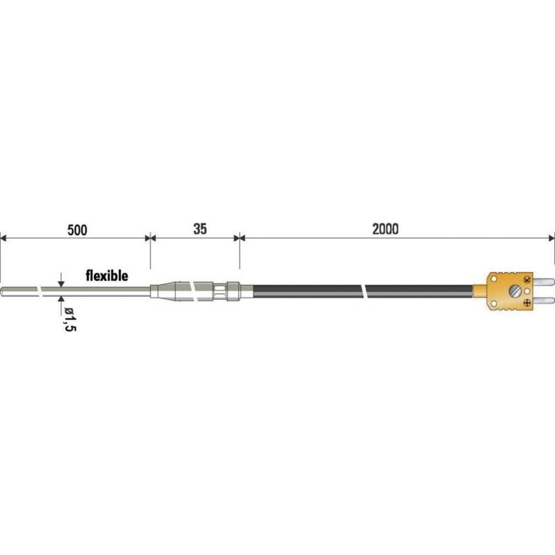 Sonde d'immersion b + b Thermo-Technik 0625 1189-41 -100 à +1000 °c sonde: k étalonné d'usine (sans certificat) 1 pc(s)