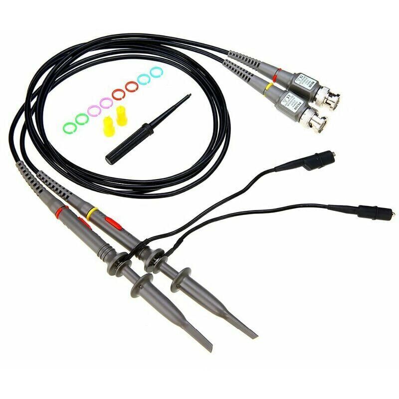 Sonde d'oscilloscope P6100 100 MHz avec kit complet de cordons de test bnc vers Minigrabber