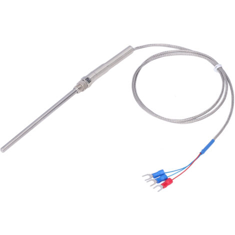 Sonde thermocouple PT100 100mm, plage 0‑400℃, câble 1 mètre