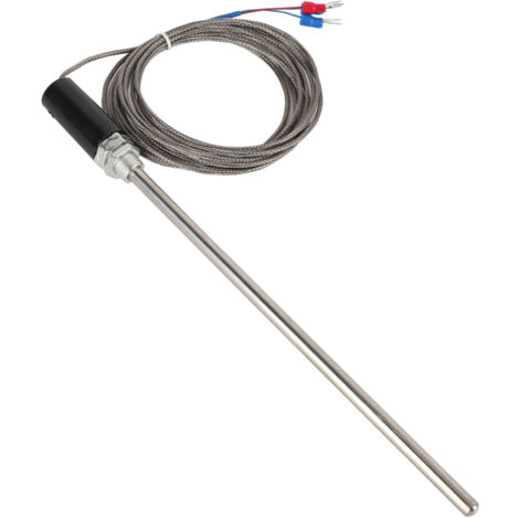 Sonde thermocouple PT100 avec câble, gamme 0-400°C, longueur 200mm, connexion M12 en acier inoxydable