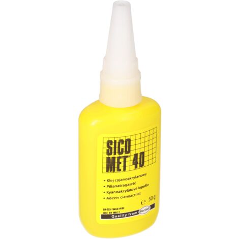 Sonderposten Klebstoff Sicomet 40, 50 g Flasche MHD-Überschritten