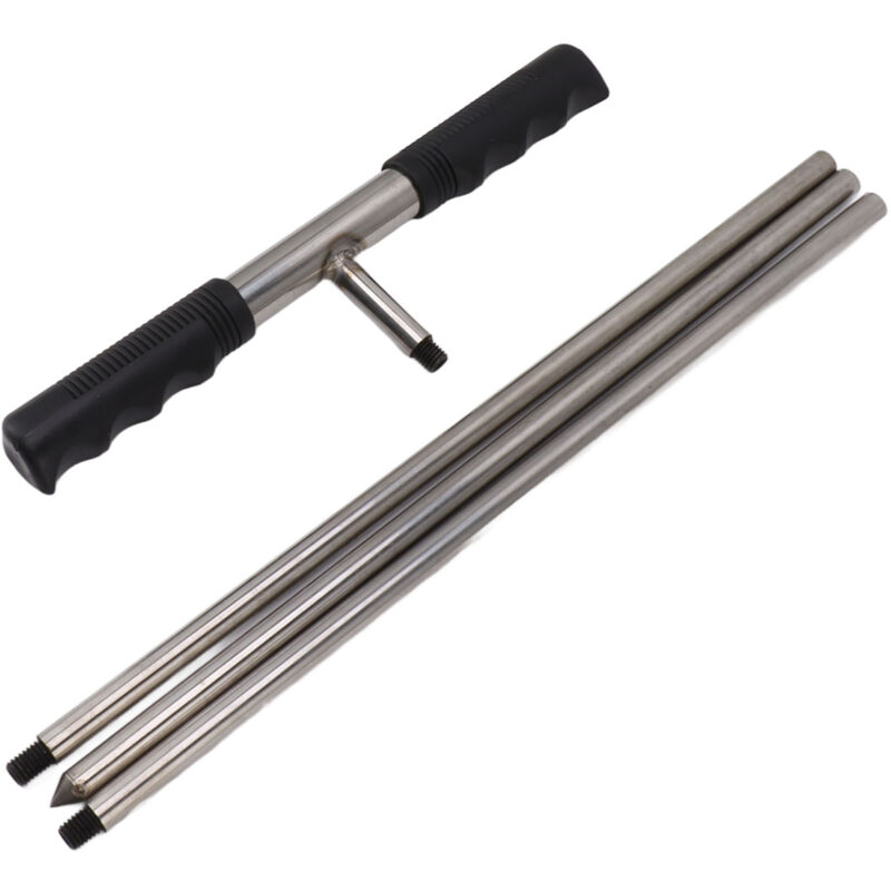 Sondes d'échantillonnage du sol avec poignée en T, pointe aiguisée ajustable, outil d'échantillonnage du sol en acier inoxydable pour le soin des