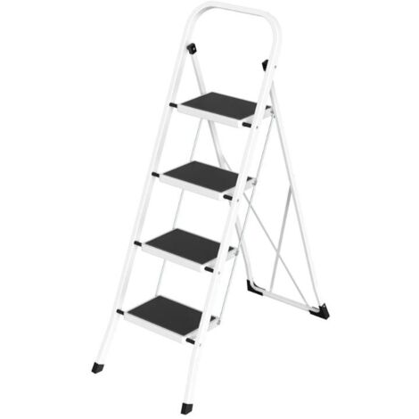 SONECOL taburete metalico 4 peldaños el-04 , Escalera multifunción EL04 Sonecol Escalera multifunción de 4 peldaños Peldaños antideslizantes Tamaño del peldaño 20x30cm