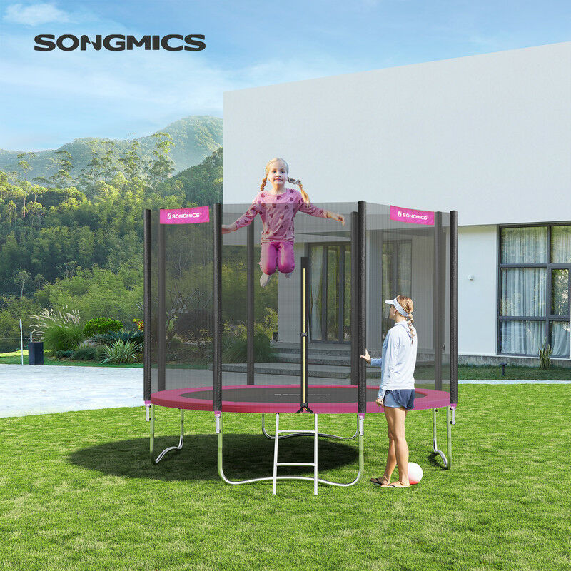 Coussin de sécurité de trampoline de remplacement, Rechange, diamètre 305 cm, résistant aux rayons UV, anti-déchirure, taille standard, Rose
