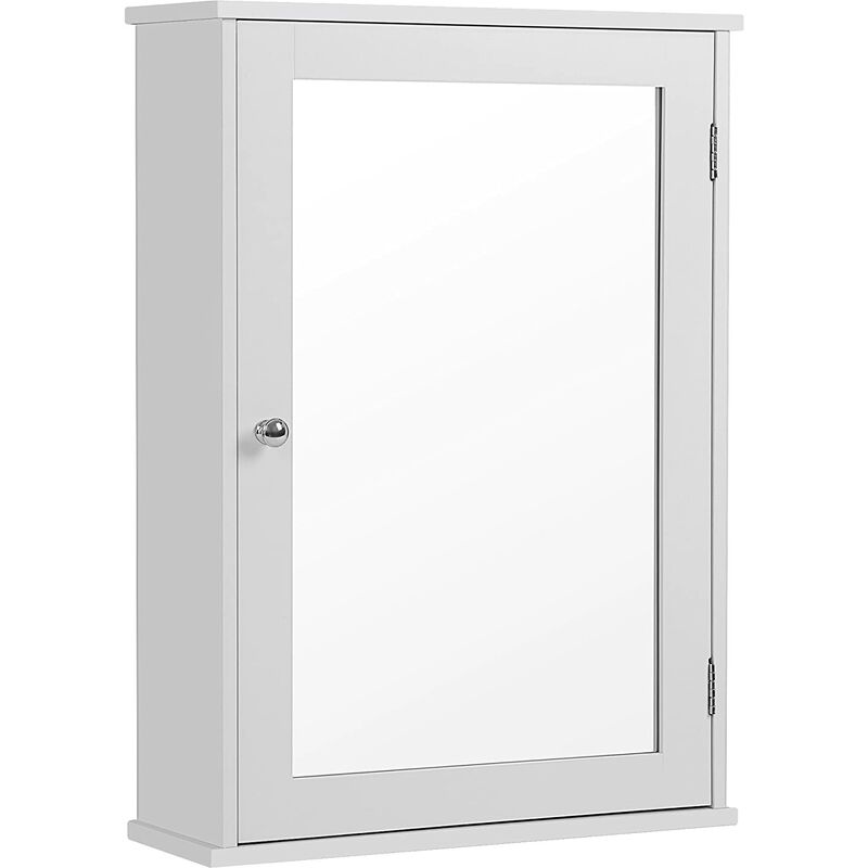 

Songmics - Armario con espejo Armario de baño Armario colgante Armario de pared con 1 Puerta sin Luz Incorporada de Madera para Baño Entrada Blanco