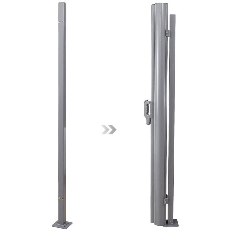 Poteau de Fixation pour Store latéral, Accessoire pour Brise-Vue, pour ne Pas Faire des Trous dans Un Mur GSA002