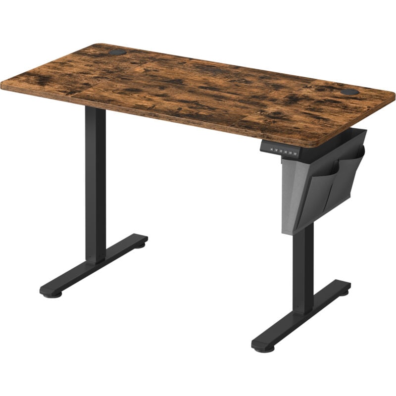 Songmics - Bureau Électrique Assis-Debout, Bureau Réglable en Hauteur, 60 x 120 x (72-120) cm, 4 Hauteurs Mémorisables, Pochette de Rangement, pour