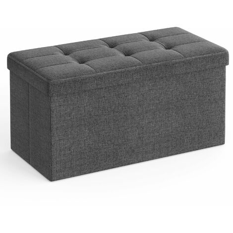 Pouf con seduta imbottita Cubo poggiapiedi 80x40x40 cm