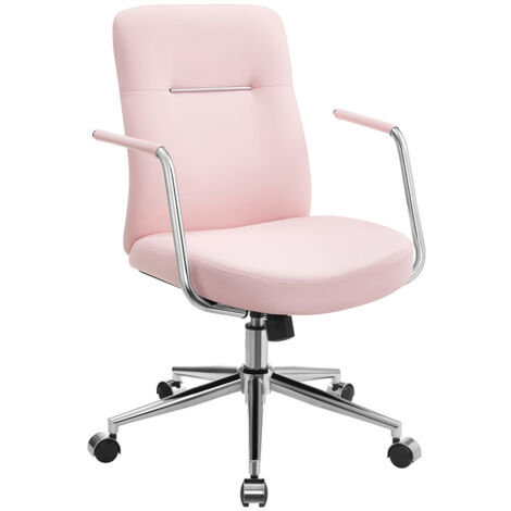 Chaise Bureau Yaheetech Sans Accoudoirs - Similicuir - Pivotante - Hauteur Réglable 47-57cm - Noir