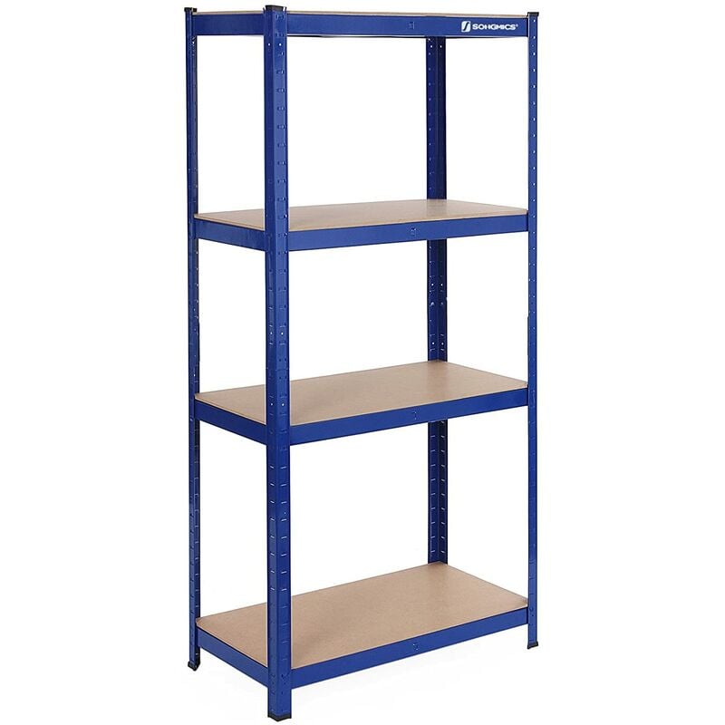 

Estantería metálica para almacenar de pie 4 Estantes 520kg, 160 x 80 x 40cm, GLR44Q - Azul
