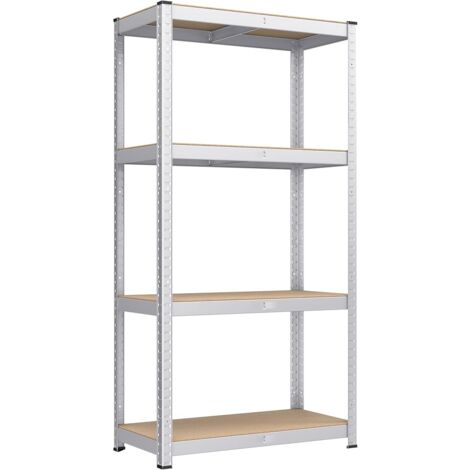 Songmics – Étagère de rangement 4 niveaux 40 x 80 x 160 cm – Capacité 520 kg – Planches réglables en MDF – Structure acier pour cuisine et salon