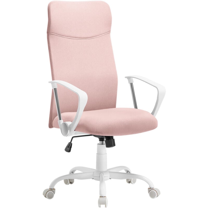 Songmics - Fauteuil de Bureau, Chaise Ergonomique, Siège Pivotant, Assise Rembourrée, Réglable en Hauteur et Inclinable, Capacité de Charge 120 kg,