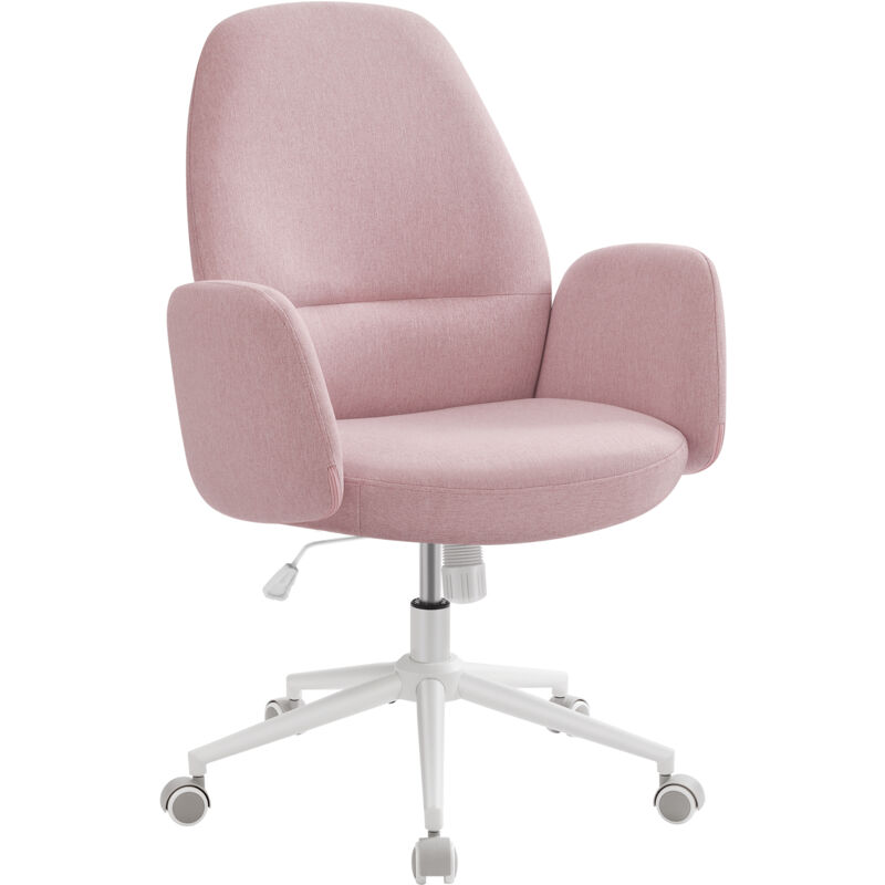 Songmics Home - Chaise de Bureau, Fauteuil Ergonomique avec Accoudoirs, Hauteur Réglable, Pivotant, Style Moderne, Dossier Haut, Assise Large