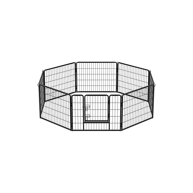 Parc pour animaux de compagnie à 8 panneaux, cage pour chien en fer, clôture lourde pour animaux de compagnie, enclos pour chiots, pliable et
