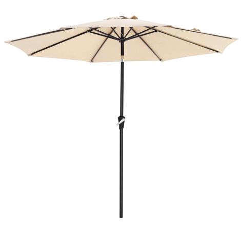 Songmics – Parasol droit 3m GPU30BE – Toile polyester hydrofuge UPF50+ – Mât en acier traité – Inclinaison facile – Pour terrasse, jardin, balcon