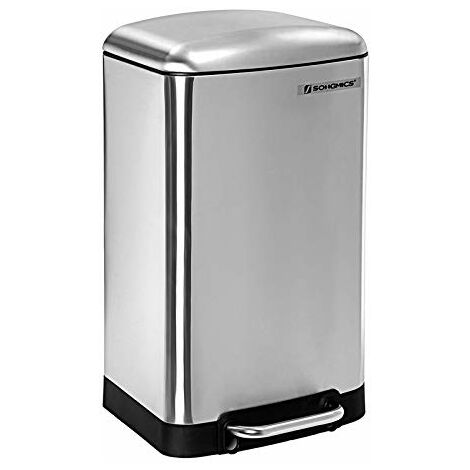 SONGMICS Pattumiera Contenitore 30 Litri Bidone Cestino con Pedale per Cucina Custodia LTB01L