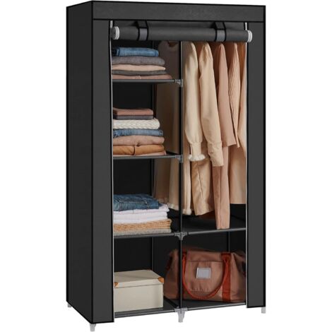 Songmics – Penderie en tissu non-tissé 170 x 88 x 45 cm – Housse anti-poussière – Tubes en métal – RYG84H