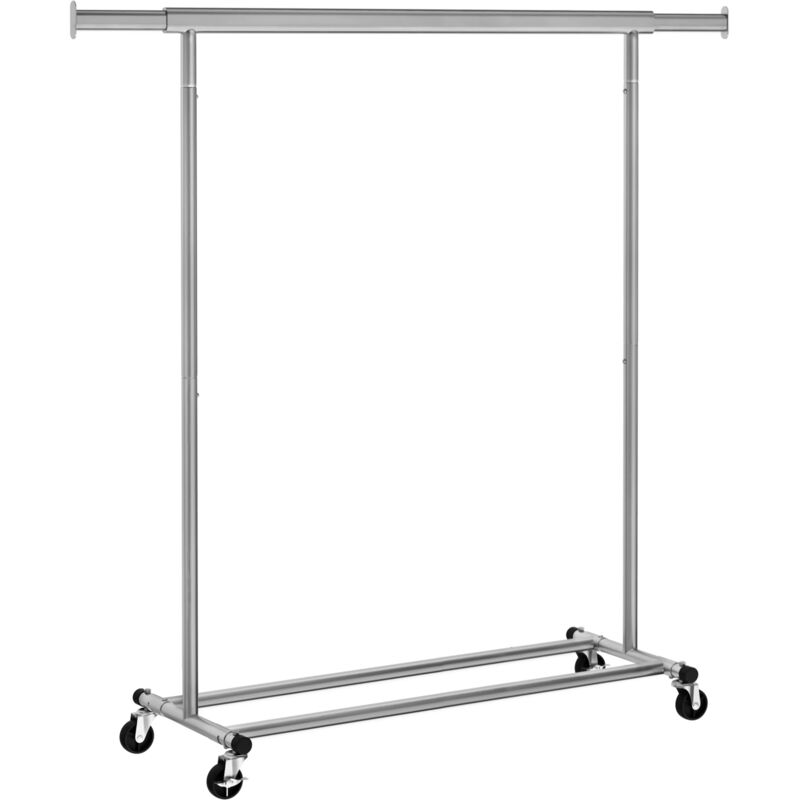 Songmics - Portant à Vêtements avec Roulettes, Tringle Extensible pour Charge Lourde, Porte-manteau, Rangement Vêtement, Capacité de Charge 90 kg,