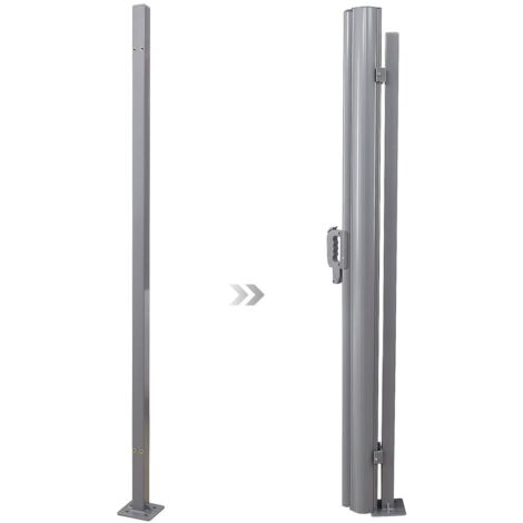 Songmics – Poteau pour clôture en fer traité – Dimensions 11,5 x 11,5 x 152 cm – Pour sol dur – GSA002