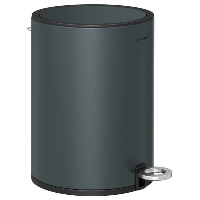 Poubelle 3L, Poubelle de Salle de Bain, Petit, avec Couvercle, Fermeture en Douceur, Seau Intérieur Amovible en Plastique, pour Salle de Bain,