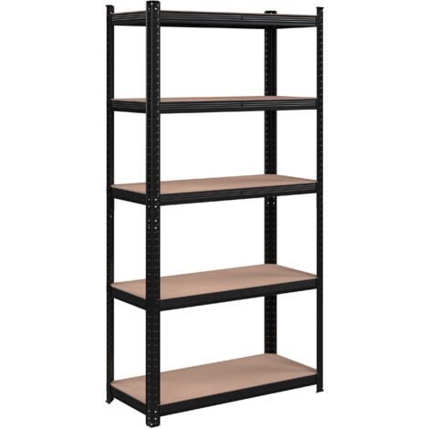 Songmics – Rayonnage étagère 5 niveaux 40 x 90 x 180 cm – Charge 875 kg – Acier traité – Panneaux MDF – Kit anti-basculement inclus