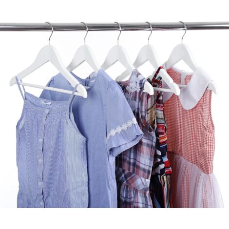 20 Grucce Bambini In Legno SONGMICS - Con Barra Appendiabiti, Gancio Girevole, 35 Cm, Naturale E Argento - Foto 6