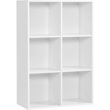 VASAGLE Libreria a 6 Cubi, Scaffale Espositore per Decorazioni, Souvenir, Piante, Giochi, per Studio, Ufficio, Soggiorno, 65,5 x 30 x 97,5 cm