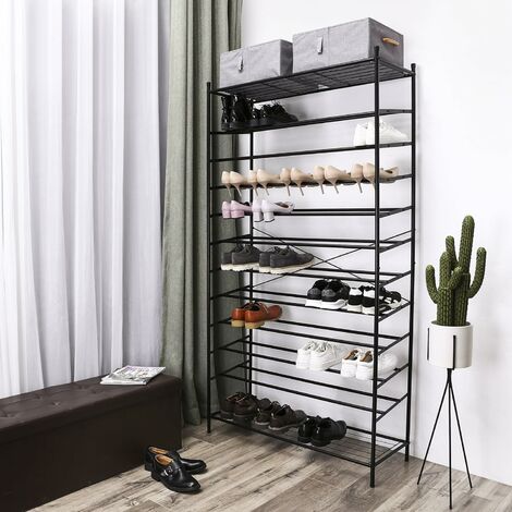 Xxl 12 Tier Metal Shoe Rack Storage Organiser Stand Display Racks For About 70 Pairs Of Shoes Rtg01h