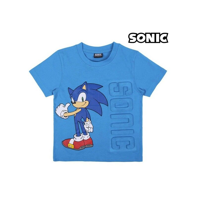 

Sonic Camiseta de Manga Corta Infantil Sonic Azul