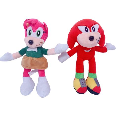 Sonic The Hedgehog 2PCS 8-Inch Sonic Plush Suitable for Children’s Birthday Gifts and Plush Doll Gifts for Boys and Girls Plush Pillows Toy (Red+ Pink)